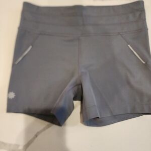 Athleta Women's Gray Gym Bike Booty Shorts Sz Med